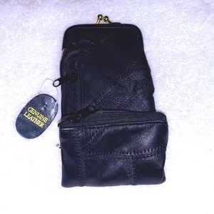 Vintage Genuine Leather Cigarette Case With Money Holder & Change Holder